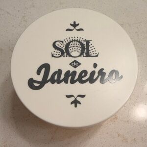 Sol de Janeiro Brazilian Bum Bum Cream Jar - White Lid with Bright Orange Base